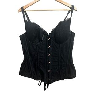 Savage X Fenty Black Lace Corset Top Women 1X